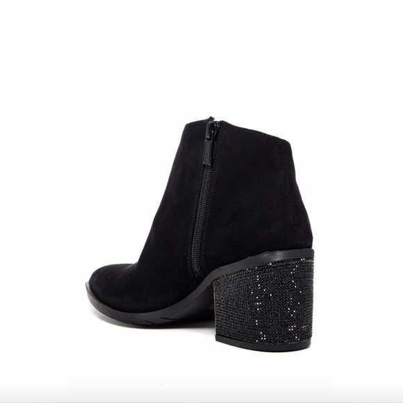 Kenneth Cole Reaction Cue the Music Suede Embellished Block Heel Ankle Bootie 6 - Picture 4 of 8